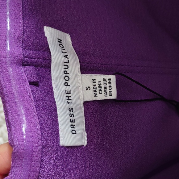 NWT Dress The Population Size Small Chloe Violet Strapless Mini Dress - Picture 4 of 16